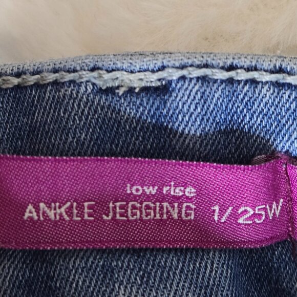 SO Size 1 / 25 W Low Rise Ankle Jegging Women's Blue Jeans - Picture 6 of 10
